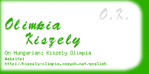 olimpia kiszely business card